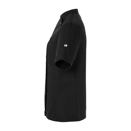 KARLOWSKY | Ladies Chef Jacket Greta – Black - Size 50 - Short Sleeve - Press-Stud Fastening