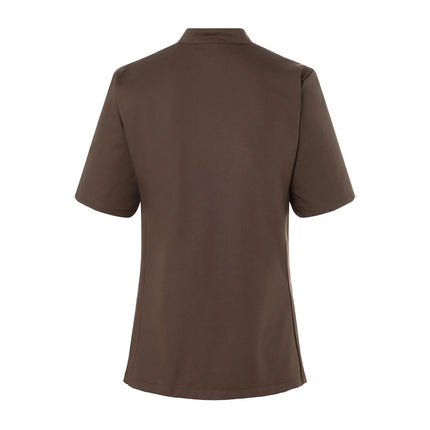 KARLOWSKY | Ladies Chef Jacket Greta – Light Brown - Size 42 - Short Sleeve - Press-Stud Fastening