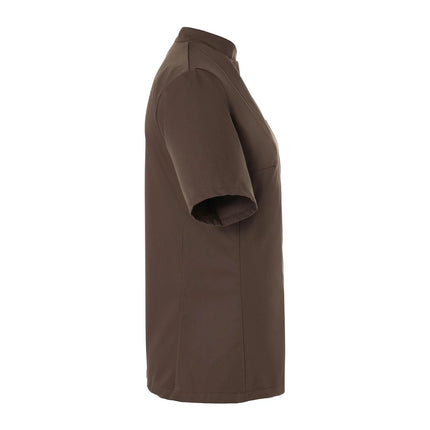 KARLOWSKY | Ladies Chef Jacket Greta – Light Brown - Size 46 - Short Sleeve - Press-Stud Fastening