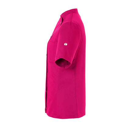KARLOWSKY | Ladies Chef Jacket Greta – Pink - Size 52 - Short Sleeve - Press-Stud Fastening