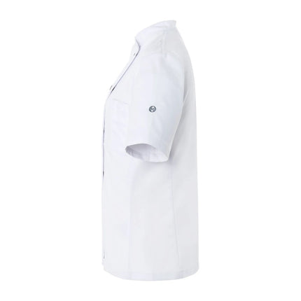 KARLOWSKY | Ladies Chef Jacket Greta – White - Size 36 - Short Sleeve - Press-Stud Fastening
