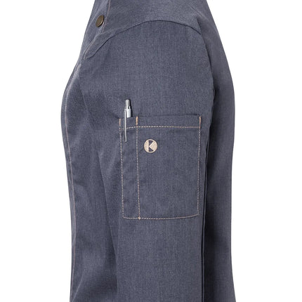 KARLOWSKY | Ladies Denim-Style Chef Jacket – Vintage Black - Size 48 - 95°C Washable