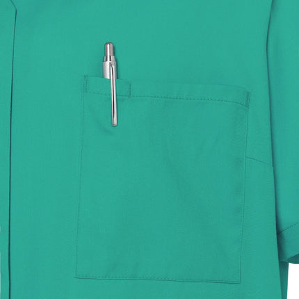 KARLOWSKY | Ladies' Tunic Essential – Emerald Green - Size 54 - Short Sleeve - V-Neck - 95°C Washable