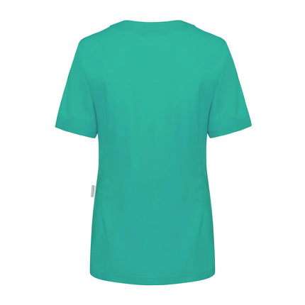 KARLOWSKY | Ladies' Tunic Essential – Emerald Green - Size 56 - Short Sleeve - V-Neck - 95°C Washable