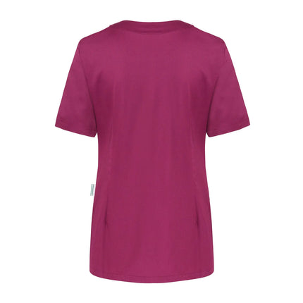 KARLOWSKY | Ladies' Tunic Essential – Fuchsia - Size 36 - Short Sleeve - V-Neck - 95°C Washable