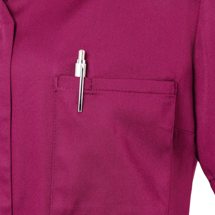 KARLOWSKY | Ladies' Tunic Essential – Fuchsia - Size 42 - Short Sleeve - V-Neck - 95°C Washable