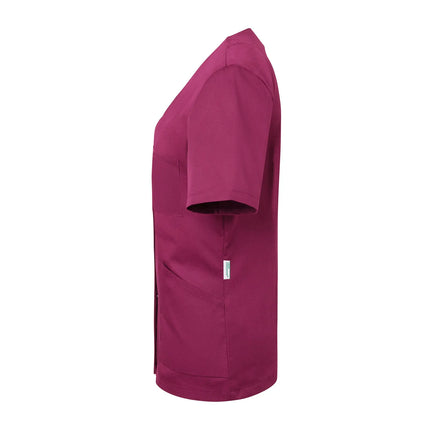 KARLOWSKY | Ladies' Tunic Essential – Fuchsia - Size 46 - Short Sleeve - V-Neck - 95°C Washable