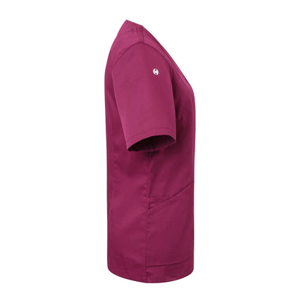 KARLOWSKY | Ladies' Tunic Essential – Fuchsia - Size 52 - Short Sleeve - V-Neck - 95°C Washable
