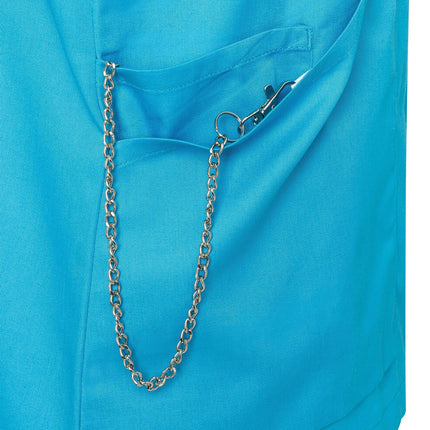 KARLOWSKY | Ladies' Tunic Essential – Pacific Blue - Size 50 - Short Sleeve - V-Neck - 95°C Washable