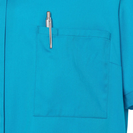 KARLOWSKY | Ladies' Tunic Essential – Pacific Blue - Size 50 - Short Sleeve - V-Neck - 95°C Washable