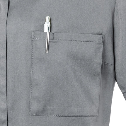 KARLOWSKY | Ladies' Tunic Essential – Platinum Grey - Size 36 - Short Sleeve - V-Neck - 95°C Washable