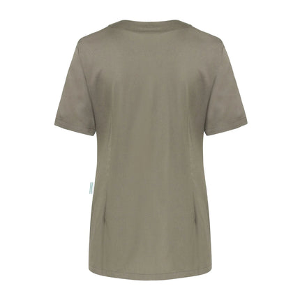 KARLOWSKY | Ladies' Tunic Essential – Sage - Size 56 - Short Sleeve - V-Neck - 95°C Washable