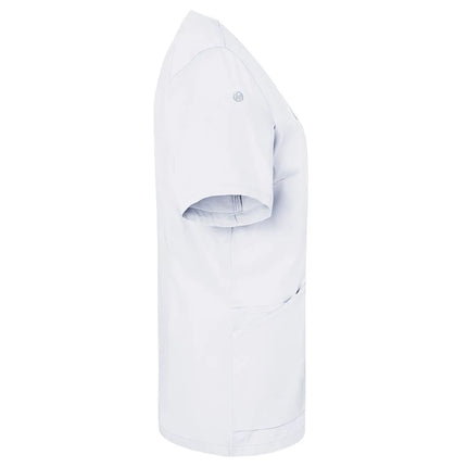 KARLOWSKY | Ladies' Tunic Essential – White - Size 46 - Short-Sleeve - V-Neck - 95°C Washable