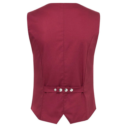 KARLOWSKY | Ladies Waistcoat Lena – Burgundy - Size 44 - Tailored fit - 95°C washable