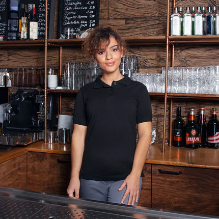 KARLOWSKY | Ladies Workwear Polo Shirt Basic – Black - 3XL - 100% Cotton - 60°C Wash