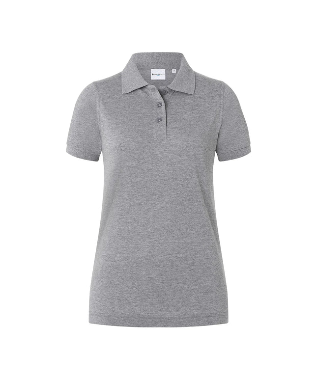 KARLOWSKY | Ladies Workwear Polo Shirt Basic – Light Grey - 3XL - 100% Cotton - 60°C Wash