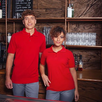 KARLOWSKY | Ladies Workwear Polo Shirt Basic – Red - 3XL - 100% Cotton - 60°C Wash