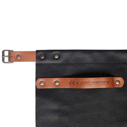 KARLOWSKY | Leather Waist Apron – Black - 590×400 mm