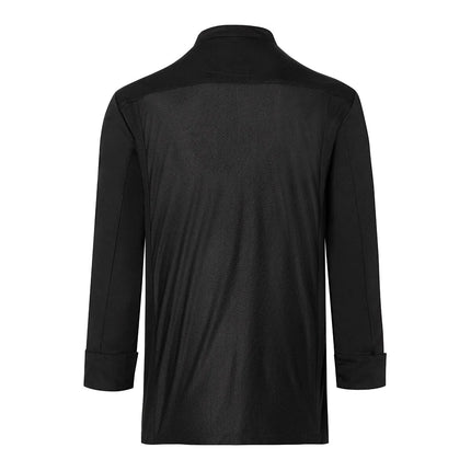 KARLOWSKY | Long Sleeve Chef Jacket – Black - L - Breathable Mesh Back