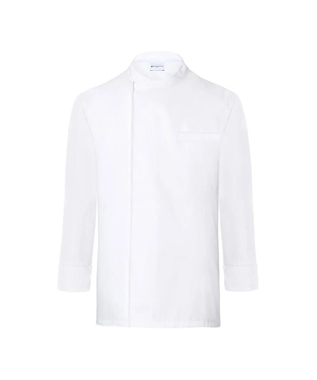 KARLOWSKY | Long Sleeve Chef Jacket – White - L - Breathable Mesh Back