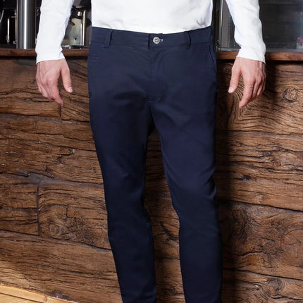 KARLOWSKY | Men’s 5‑Pocket Work Trousers Classic‑Stretch – Night Blue - Size 66 - Organic Cotton