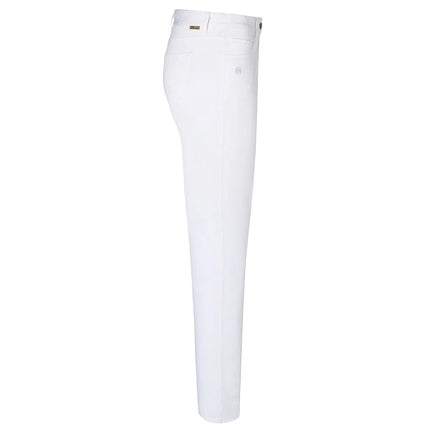 KARLOWSKY | Men’s 5‑Pocket Work Trousers Classic‑Stretch – White - Size 66 - Organic Cotton