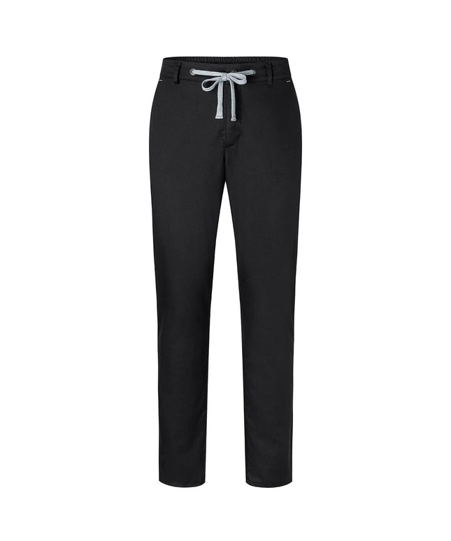 KARLOWSKY | Men's Chef Stretch Chino Trousers – Black - Size 54 - Slim Fit