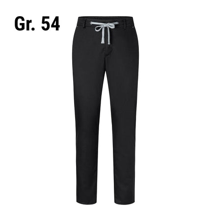KARLOWSKY | Men's Chef Stretch Chino Trousers – Black - Size 54 - Slim Fit