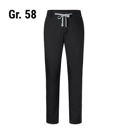 KARLOWSKY | Men's Chef Stretch Chino Trousers – Black - Size 58 - Slim Fit
