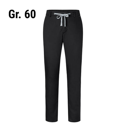 KARLOWSKY | Men's Chef Stretch Chino Trousers – Black - Size 60 - Slim Fit