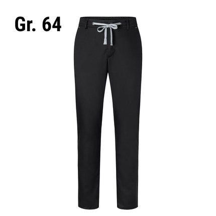 KARLOWSKY | Men's Chef Stretch Chino Trousers – Black - Size 64 - Slim Fit