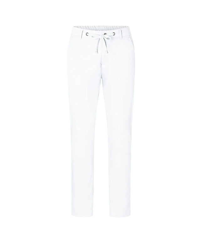 KARLOWSKY | Men's Chef Stretch Chino Trousers – White - Size 46 - Slim Fit