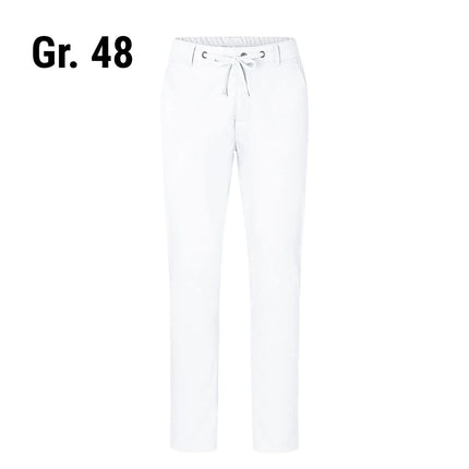 KARLOWSKY | Men's Chef Stretch Chino Trousers – White - Size 48 - Slim Fit