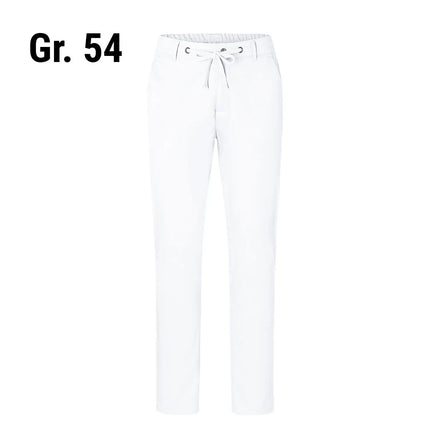 KARLOWSKY | Men's Chef Stretch Chino Trousers – White - Size 54 - Slim Fit