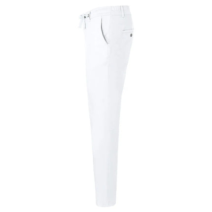 KARLOWSKY | Men's Chef Stretch Chino Trousers – White - Size 60 - Slim Fit