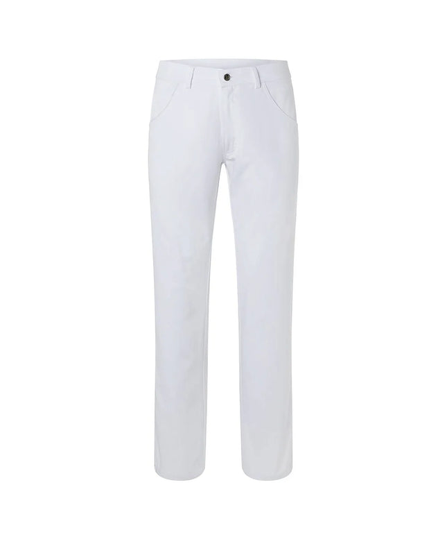 KARLOWSKY | Men's Chef Work Trousers Manolo 5-Pocket Stretch – White - Size 46