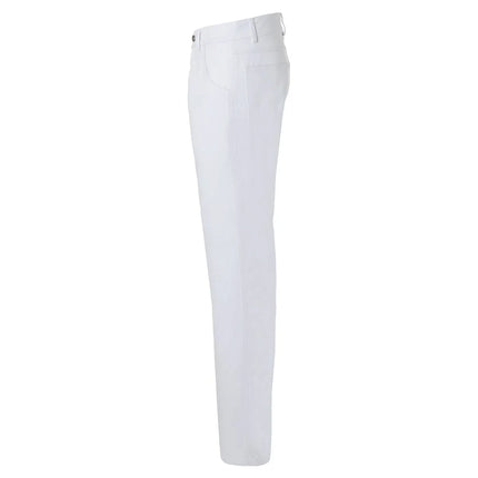 KARLOWSKY | Men's Chef Work Trousers Manolo 5-Pocket Stretch – White - Size 44