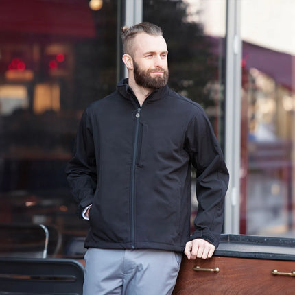 KARLOWSKY | Men's Classic Softshell Jacket – Black - 4XL - Waterproof 5,000 mm