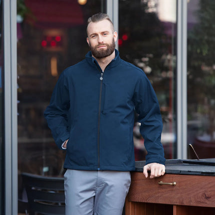 KARLOWSKY | Men's Classic Softshell Jacket – Navy - 4XL - Waterproof 5,000 mm