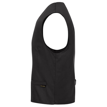 KARLOWSKY | Men's Waistcoat Kai – Black - Size 46 - Tailored Fit - 4 Press Studs - 95°C Washable