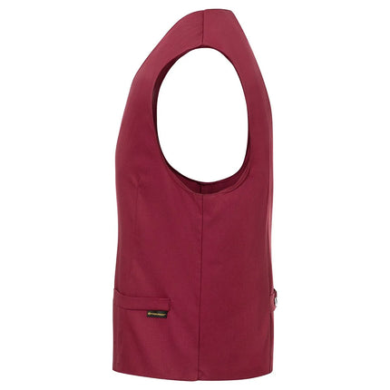 KARLOWSKY | Men's Waistcoat Kai – Bordeaux - Size 46 - Tailored Fit - 4 Press Studs - 95°C Washable