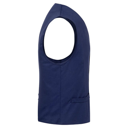 KARLOWSKY | Men's Waistcoat Kai – Navy - Size 46 - Tailored Fit - 4 Press Studs - 95°C Washable