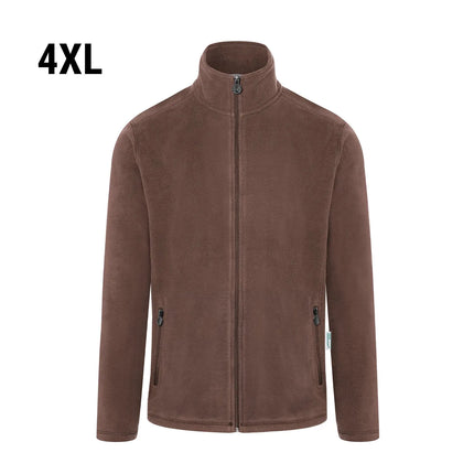 KARLOWSKY | Men's Work Fleece Jacket – Light Brown - 4XL - Recycled Polyester - 60°C Washable