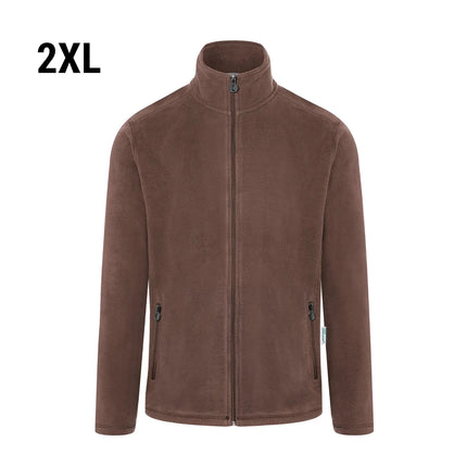 KARLOWSKY | Men's Work Fleece Jacket – Light Brown - XXL - Recycled Polyester - 60°C Washable