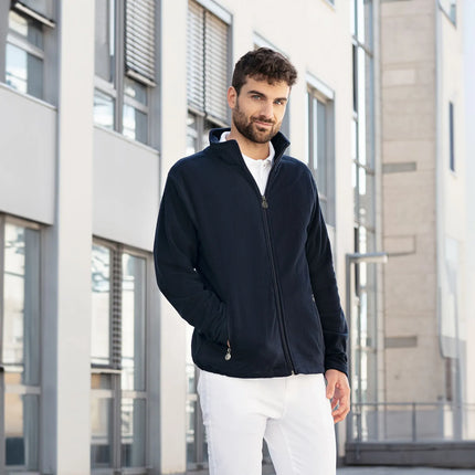 KARLOWSKY | Men's Work Fleece Jacket – Navy - M - Recycled Polyester - 60°C Washable