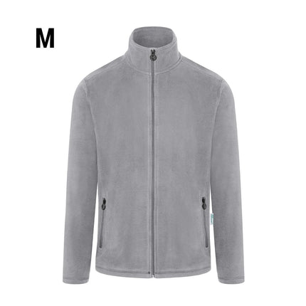 KARLOWSKY | Men's Work Fleece Jacket – Platinum Grey - M - Recycled Polyester - 60°C Washable