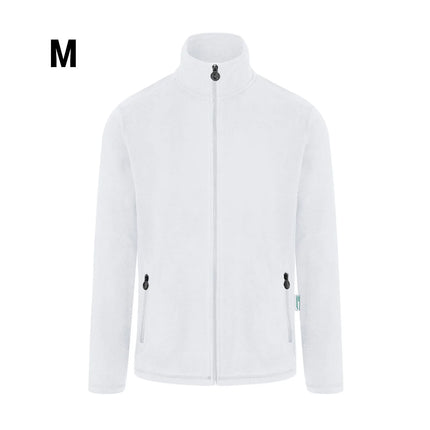 KARLOWSKY | Men's Work Fleece Jacket – White - M - Recycled Polyester - 60°C Washable