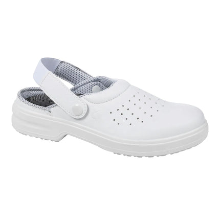 KARLOWSKY | Oxford Safety Shoe – Steel Toe Cap - Slip-Resistant - White - EU 36