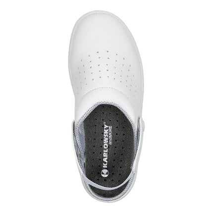 KARLOWSKY | Oxford Safety Shoe – Steel Toe Cap - Slip-Resistant - White - EU 44