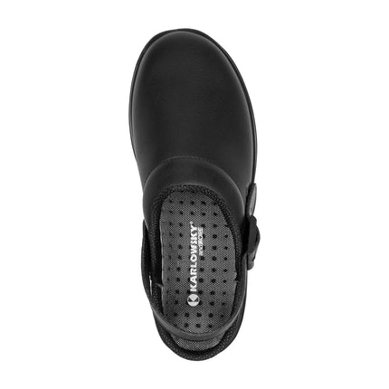 KARLOWSKY | Professional Chef Clog Cape Town – Black - EU 47 - EN ISO 20347 OB A E FO SRC - Washable 40°C
